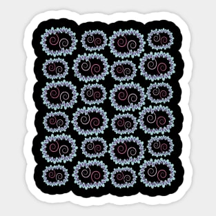 Colorful Spiral Forms with Rounded Shapes Sticker